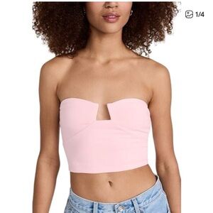 NEW Susana Monaco Angled Wire Crop Top in Babydoll Small